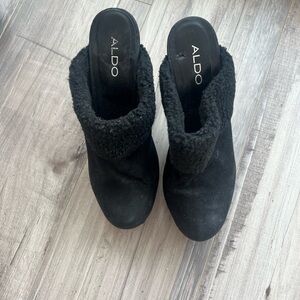 ALDO Women's Black Slip-On Mules Shoes